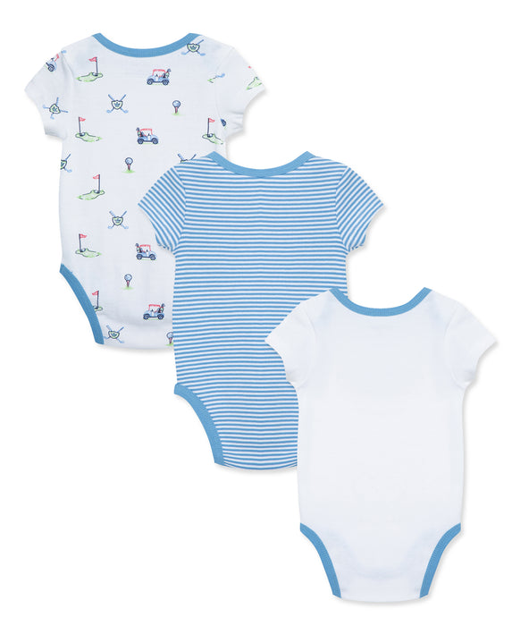 Little Me 3 Pack Golf Club Bodysuits