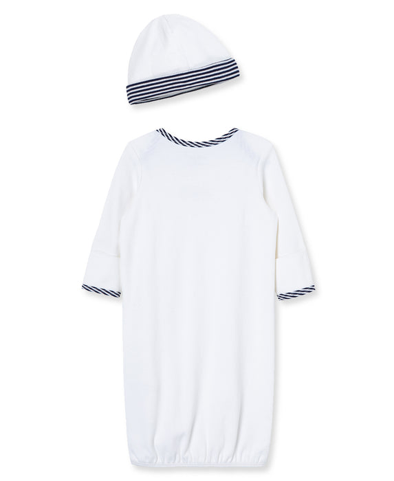 Little Me Sailboats Gown with Hat