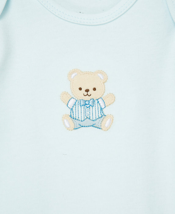 Little Me Cute Bear Gown with Hat - Blue