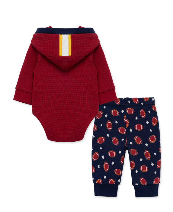 Little Me Football Bodysuit Pant Set