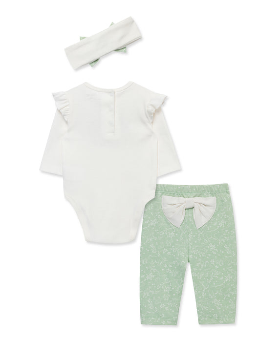 Little Me Forest Bodysuit Set with Headband