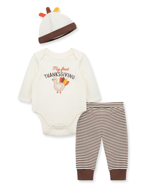 Little Me Turkey Bodysuit Set