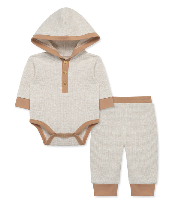 Simply Little Me Oatmeal Bodysuit Pant Set