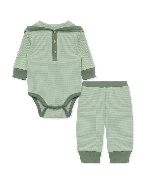 Simply Little Me Green Bodysuit Pant Set