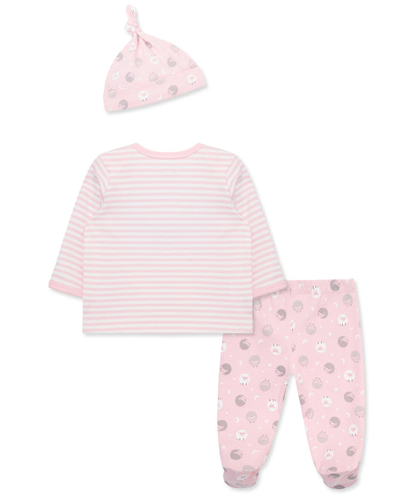 Little Me Cute Sheep Footed Pant Set with Hat