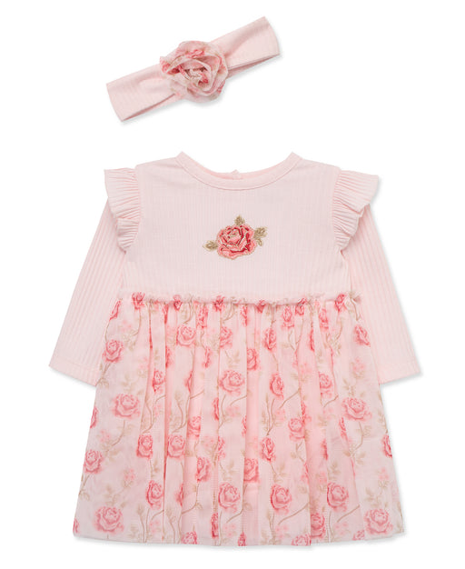 Little Me Roses Tutu Dress with Headband