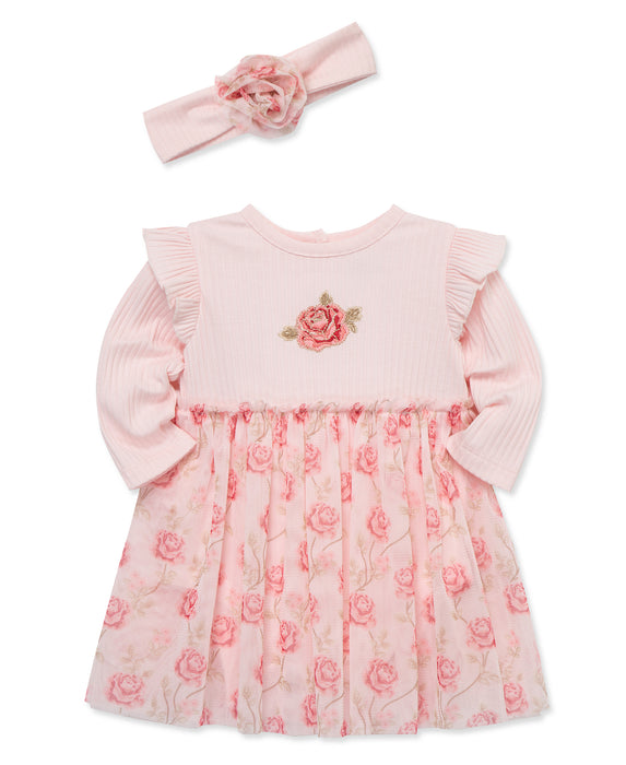 Little Me Roses Tutu Dress with Headband