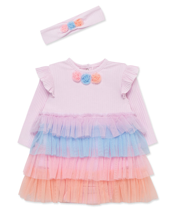 Little Me Colorful Tutu Dress with Headband