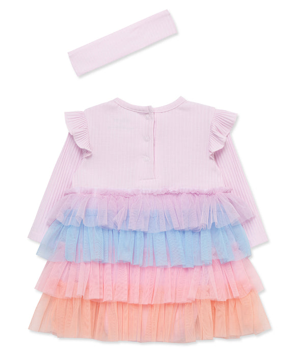 Little Me Colorful Tutu Dress with Headband