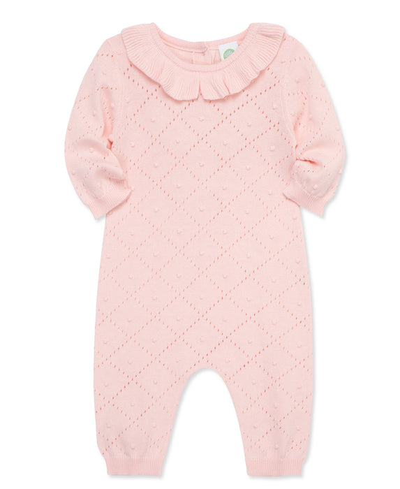 Little Me Pink Diamond Sweater Coverall