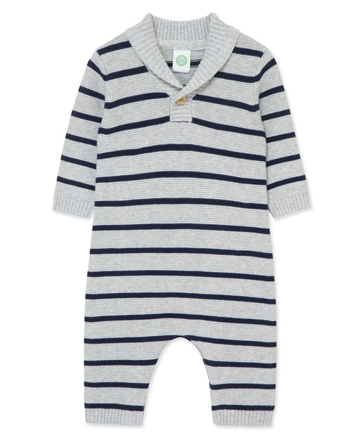 Little Me Striped Sweater Coverall