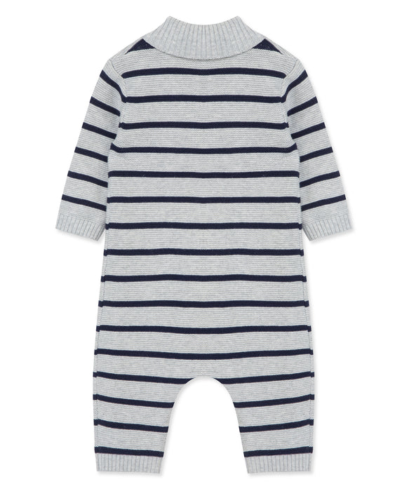 Little Me Striped Sweater Coverall