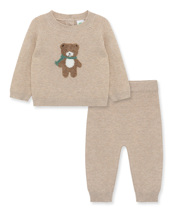 Little Me Bear Sweater Set