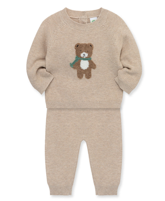 Little Me Bear Sweater Set