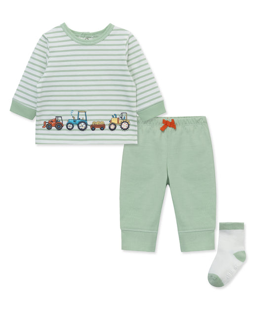 Little Me Tractor Jogger Set with Socks