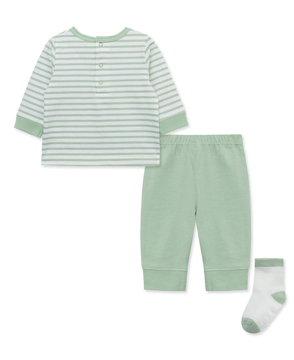 Little Me Tractor Jogger Set with Socks