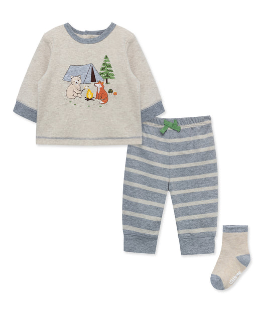 Little Me Campsite Jogger Set with Socks