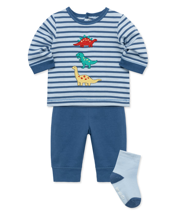 Little Me Dinos Jogger Set with Socks