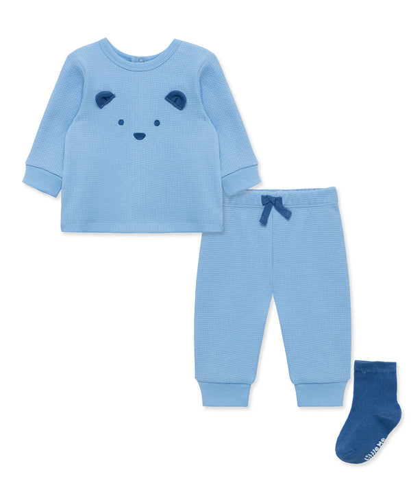 Simply Little Me Blue Bear Jogger Set with Socks