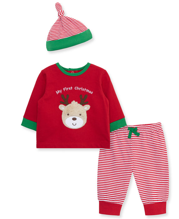 Little Me Deer Jogger Set with Hat