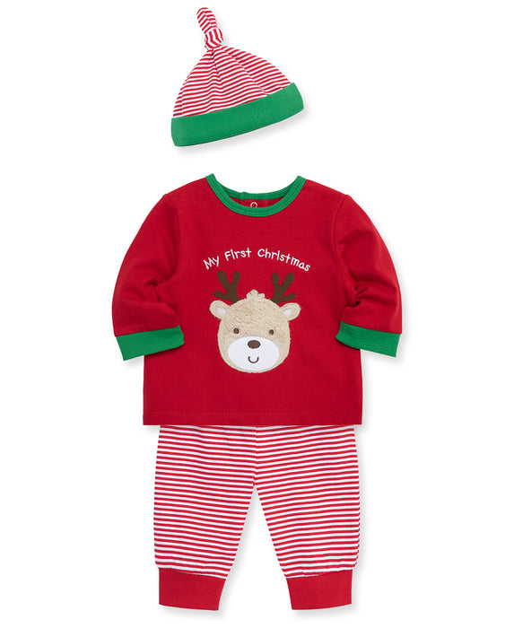 Little Me Deer Jogger Set with Hat