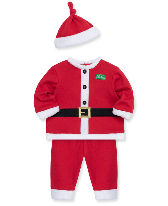 Little Me Santa Suit Set with Hat