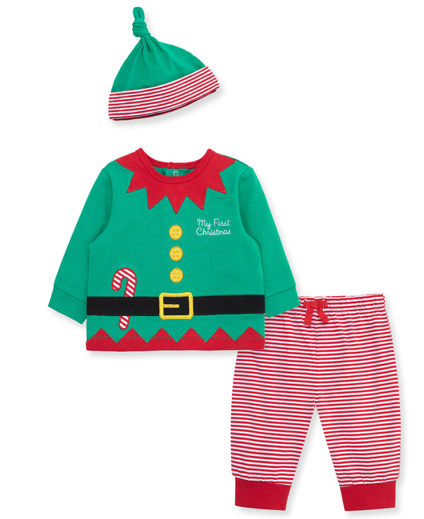 Little Me Elf Jogger Set with Hat