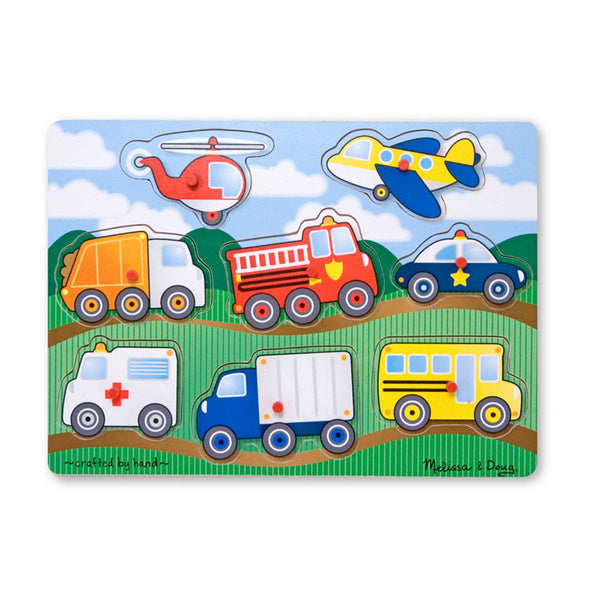 Melissa & Doug Vehicles Peg Puzzle - 8 Pieces