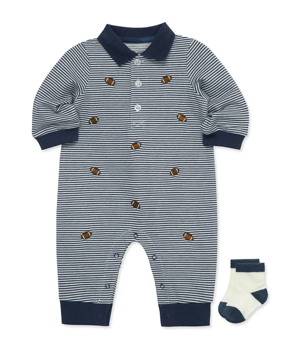 Little Me Football Coverall Socks