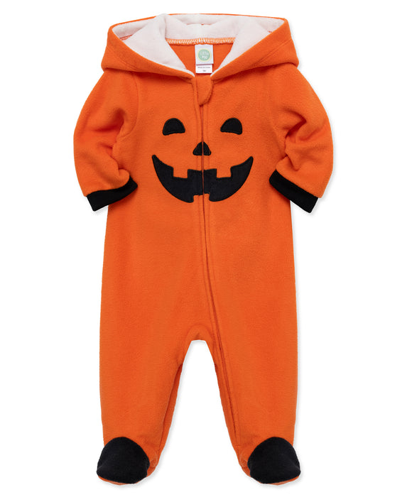 Little Me Pumpkin Fleece Footie