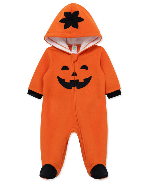 Little Me Pumpkin Fleece Footie