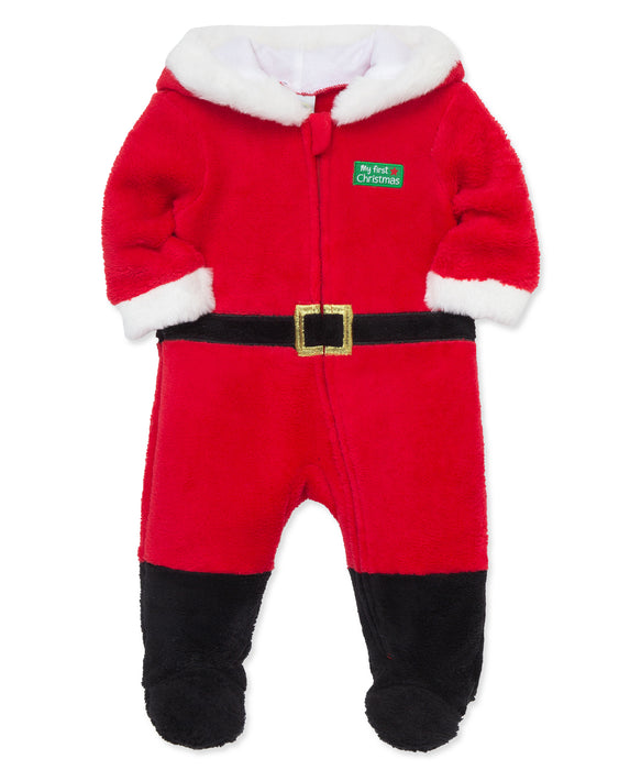 Little Me Santa Minky Footie