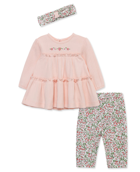 Little Me Sweet Floral Tunic Set with Headband