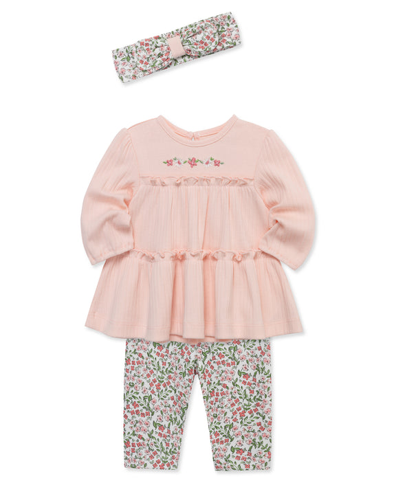 Little Me Sweet Floral Tunic Set with Headband