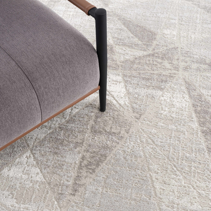 Hauteloom Basia Gray Geometric Modern Rug - Limited Edition