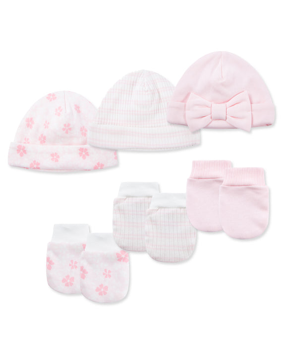 Little Me Petals Hat and Mitt Set