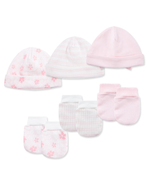 Little Me Petals Hat and Mitt Set