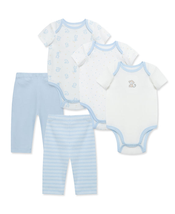 Little Me Cuddles 5 Piece Bodysuit and Pants Set