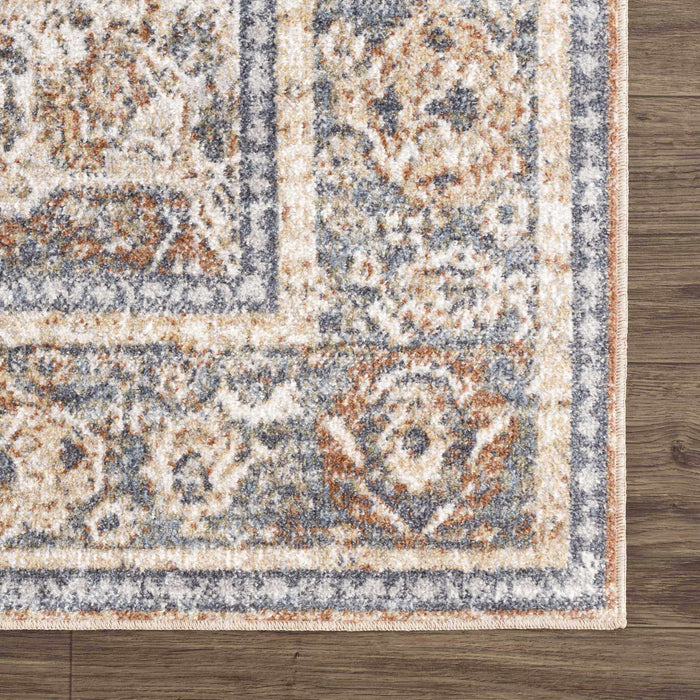 Hauteloom Arias Beige Blue Washable Area Rug