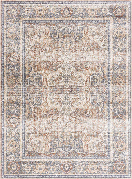 Hauteloom Arias Beige Blue Washable Area Rug