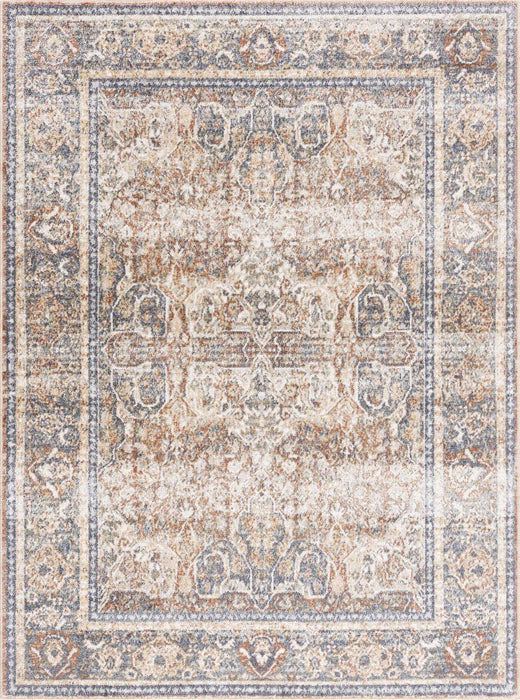 Hauteloom Arias Beige Blue Washable Area Rug