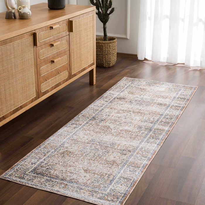 Hauteloom Arias Beige Blue Washable Area Rug