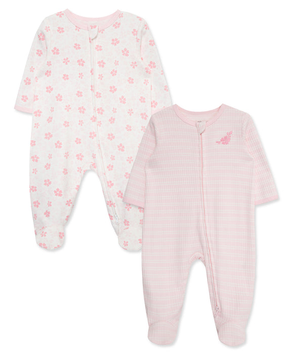 Little Me Petals 2 Pack Footie