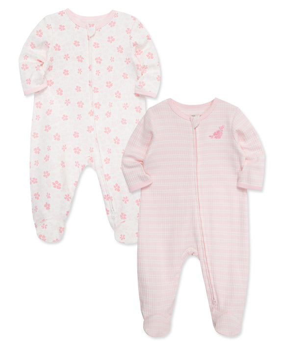 Little Me Petals 2 Pack Footie