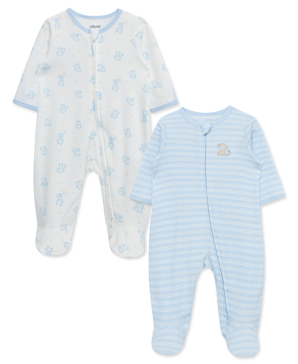 Little Me Cuddles 2 Pack Footie Set