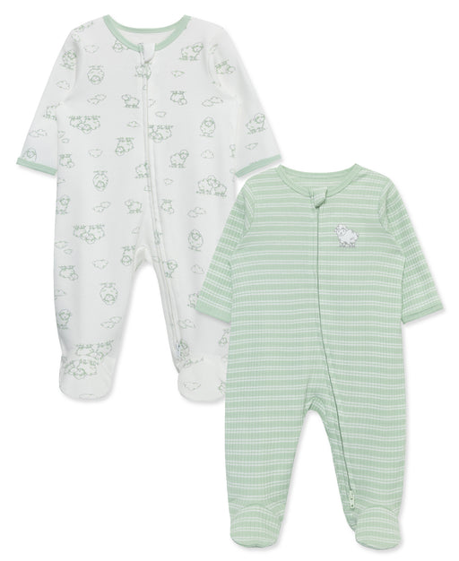 Little Me Snuggles 2 Pack Footie Set