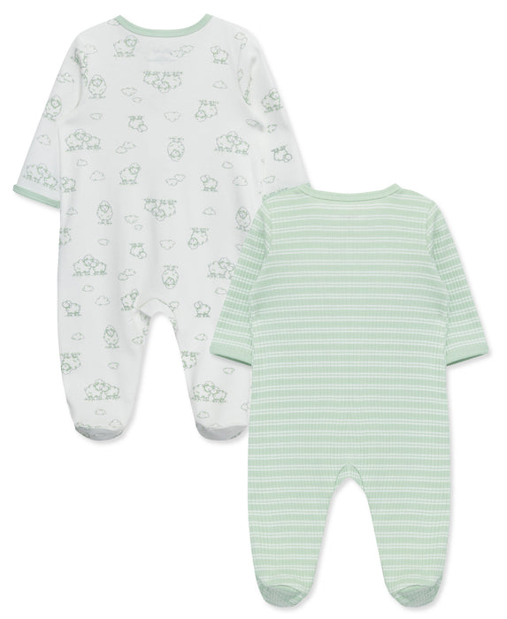 Little Me Snuggles 2 Pack Footie Set