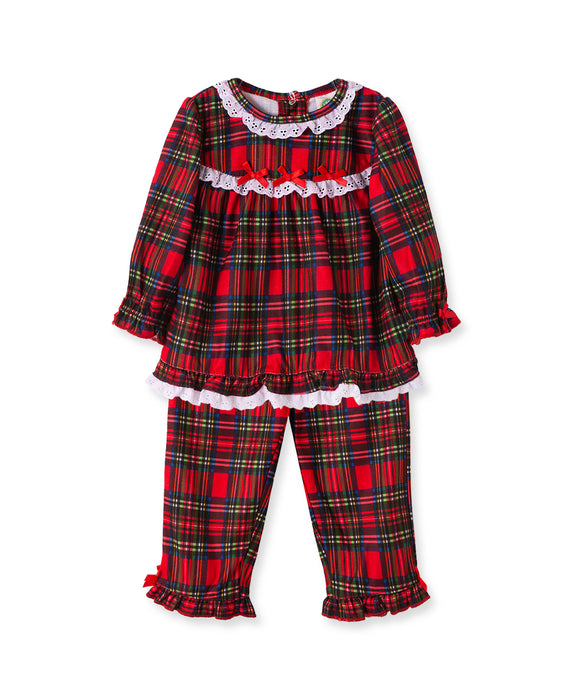 Little Me 2 Piece Holiday Plaid PJs - Girl