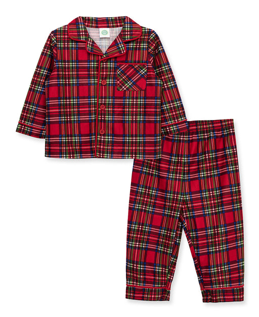 Little Me Plaid Coat Pajama