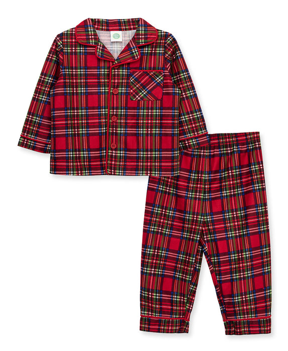 Little Me Plaid Coat Pajama